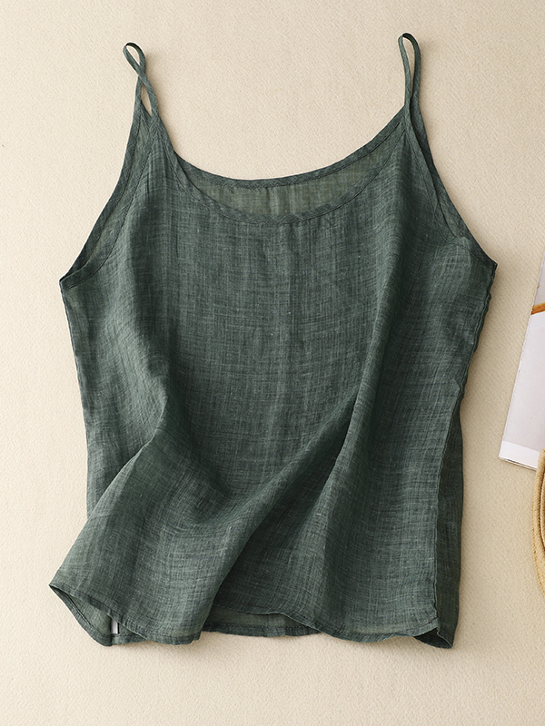 Crop Blouse Linen - Damski lniany crop top wyszczuplający, letni,