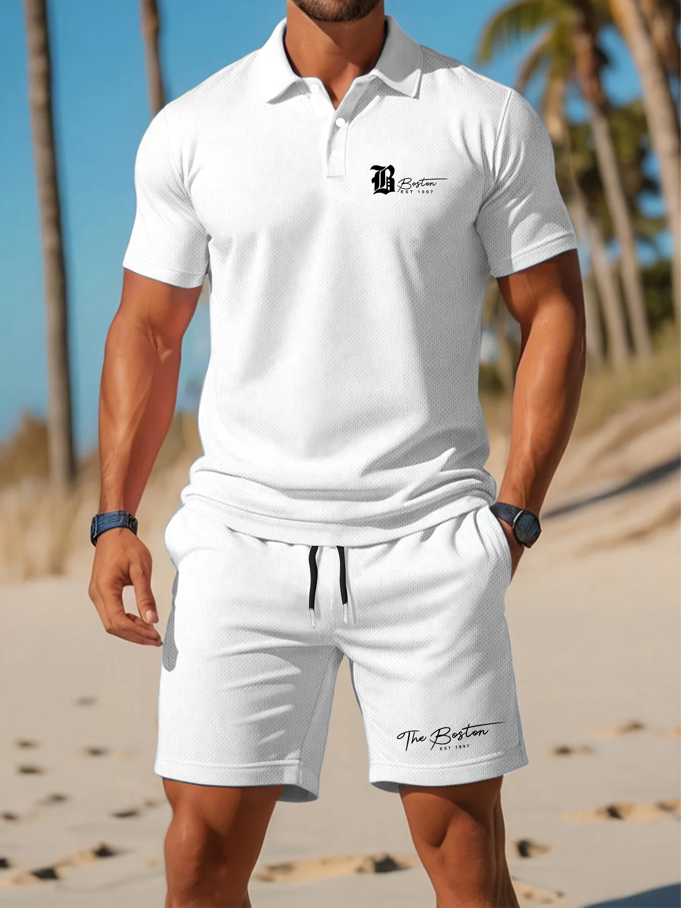 Summer Clothing Men Fashion - Letni zestaw męskich koszulek polo, casualowy,