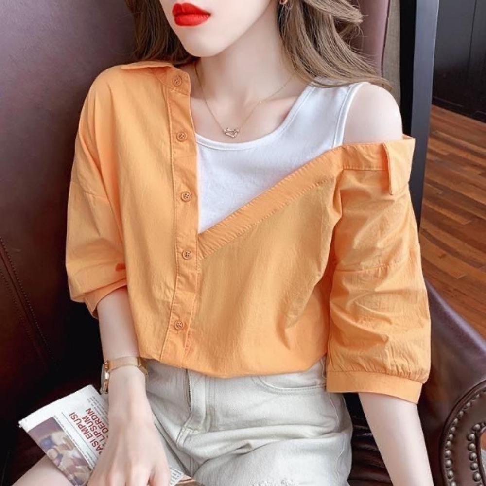 Summer Clothing New Look - Modny, casualowy damski top z odkrytymi