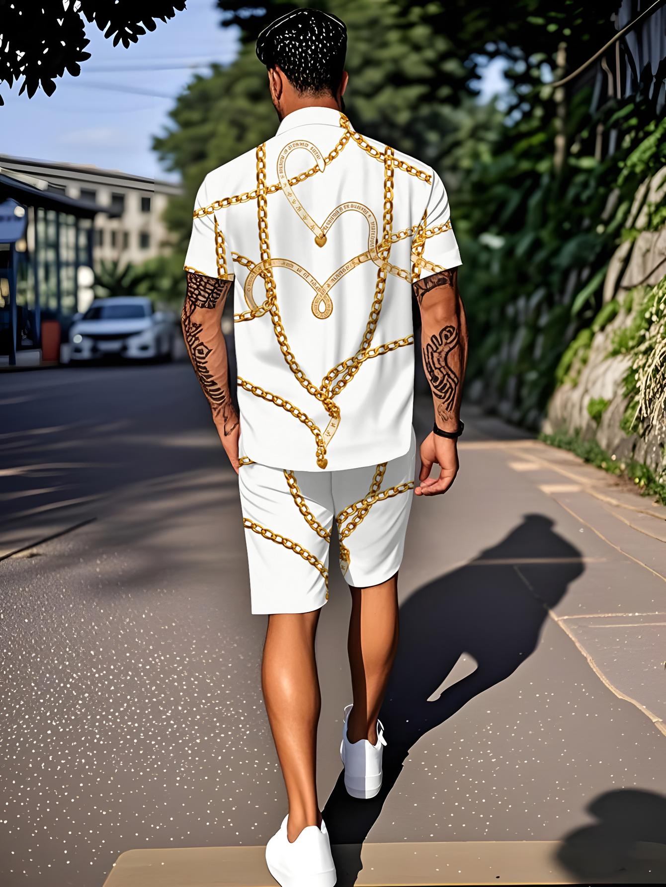 Summer Clothing Drip - Męskie zestawy koszulowe Wiosna/Lato 2026, 2-częściowy