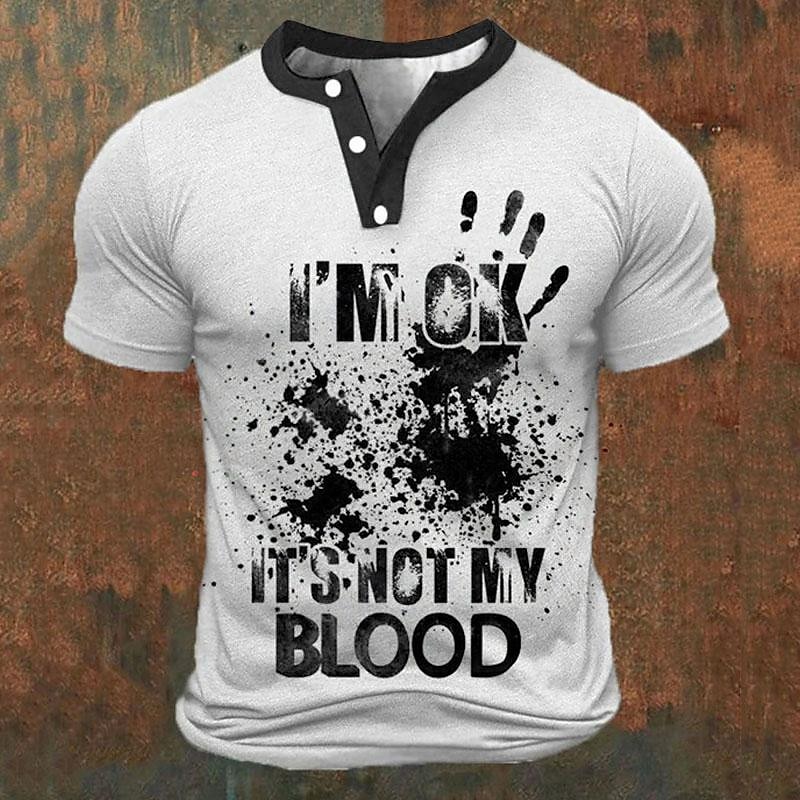 Summer Clothing Men Fashion - Zabawne koszulki męskie typu henley z