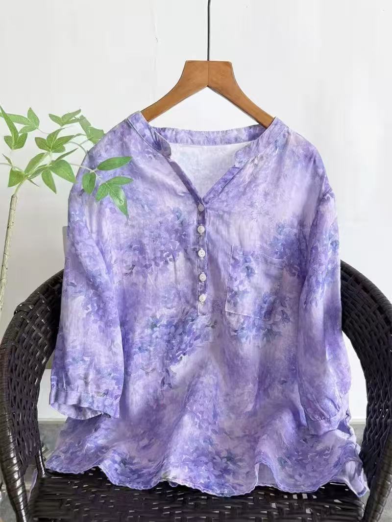 Summer Clothing Japan - Koszule damskie ze 100% ramii, letnie,
