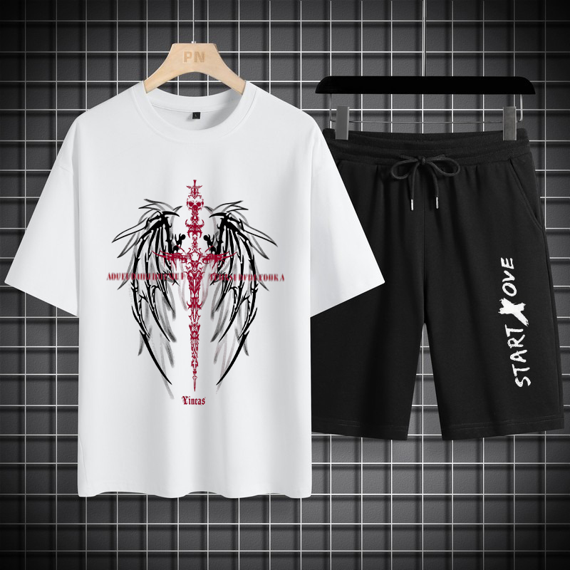 1 szt. Męski zestaw koszulek 2 – Summer Clothing Drip recenzja i cena