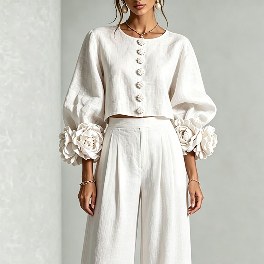 Damski lniany krótki top, dwuc – Crop Blouse Linen recenzja i cena