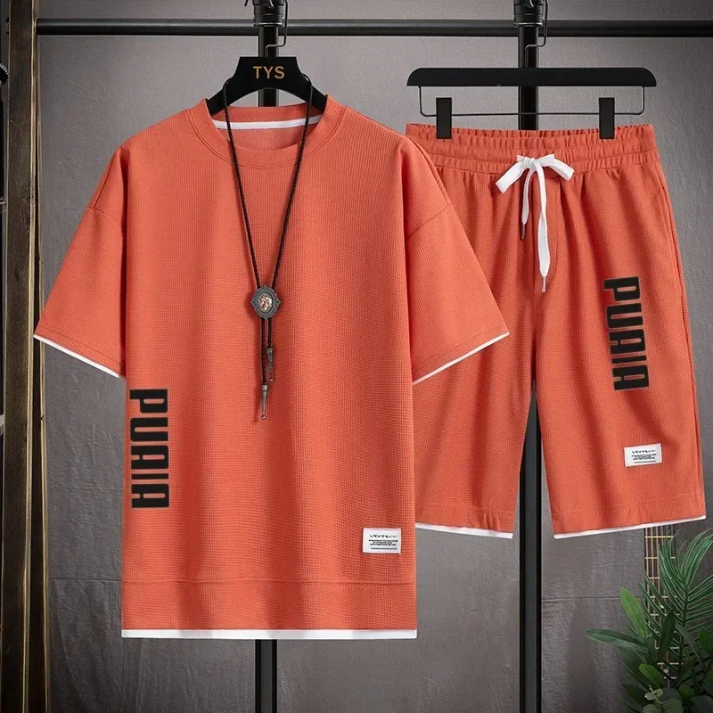 Nowy męski zestaw koszulka i s – Summer Clothing Men Fashion recenzja i cena