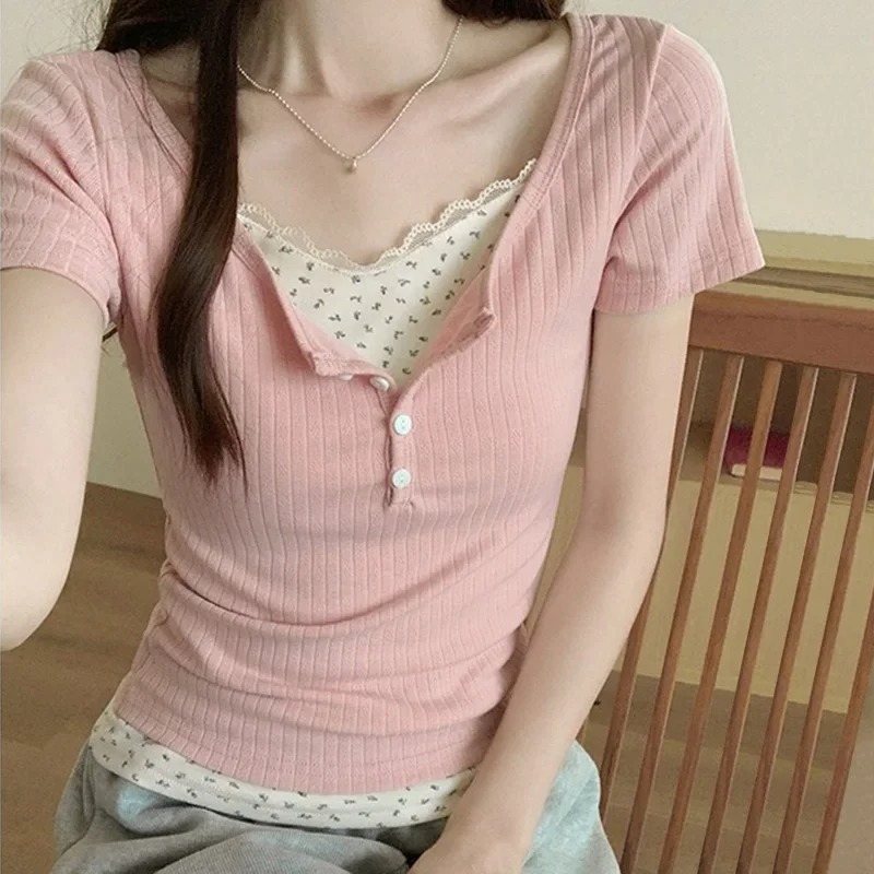 Damska koszulka z prążkowanej  – Crop Blouse Linen recenzja i cena