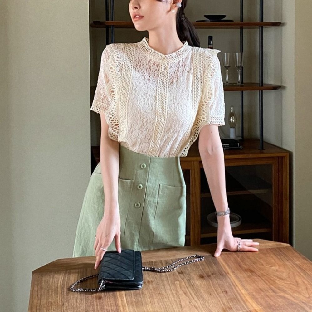 Eleganckie, słodkie, koronkowe – Crop Blouse Linen recenzja i cena