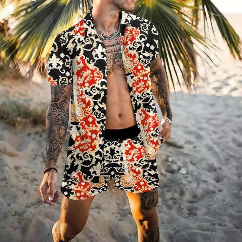 Letni, elegancki męski zestaw  – Summer Clothing Men Fashion recenzja i cena