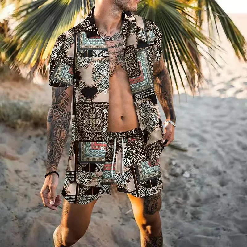 Letni, elegancki męski zestaw  – Summer Clothing Men Fashion recenzja i cena