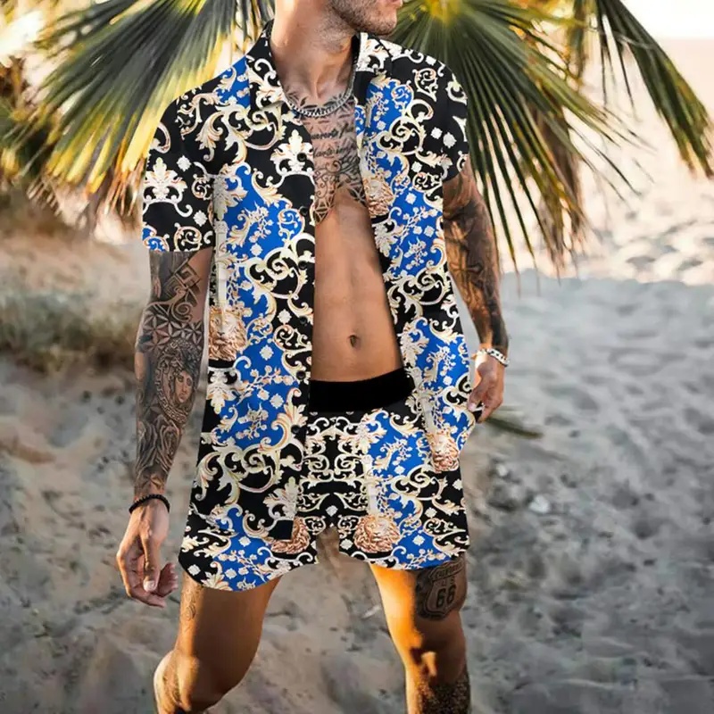 Letni, elegancki męski zestaw  – Summer Clothing Men Fashion recenzja i cena