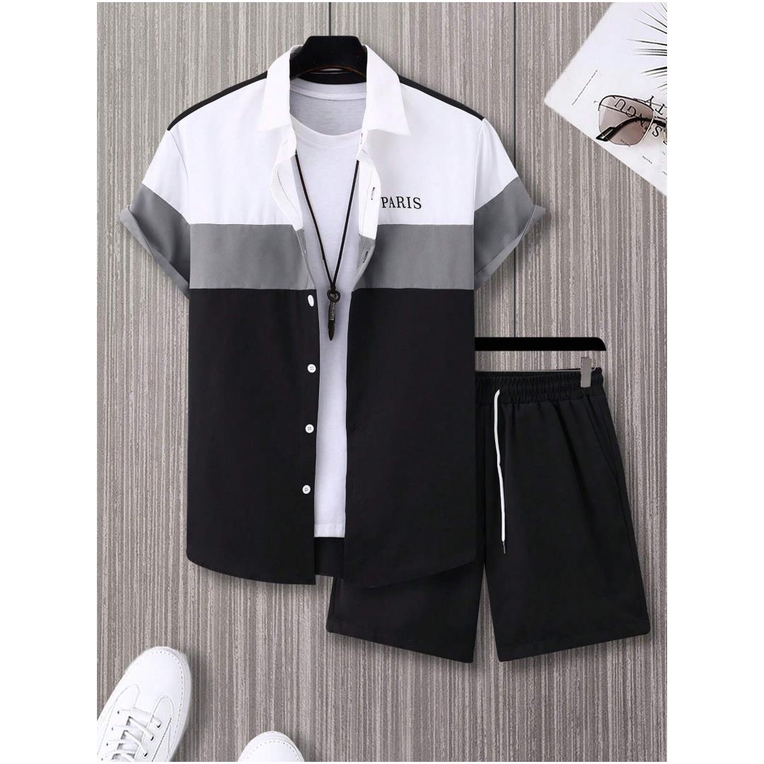 Męski garnitur modny, niebiesk – Summer Clothing Men Fashion recenzja i cena