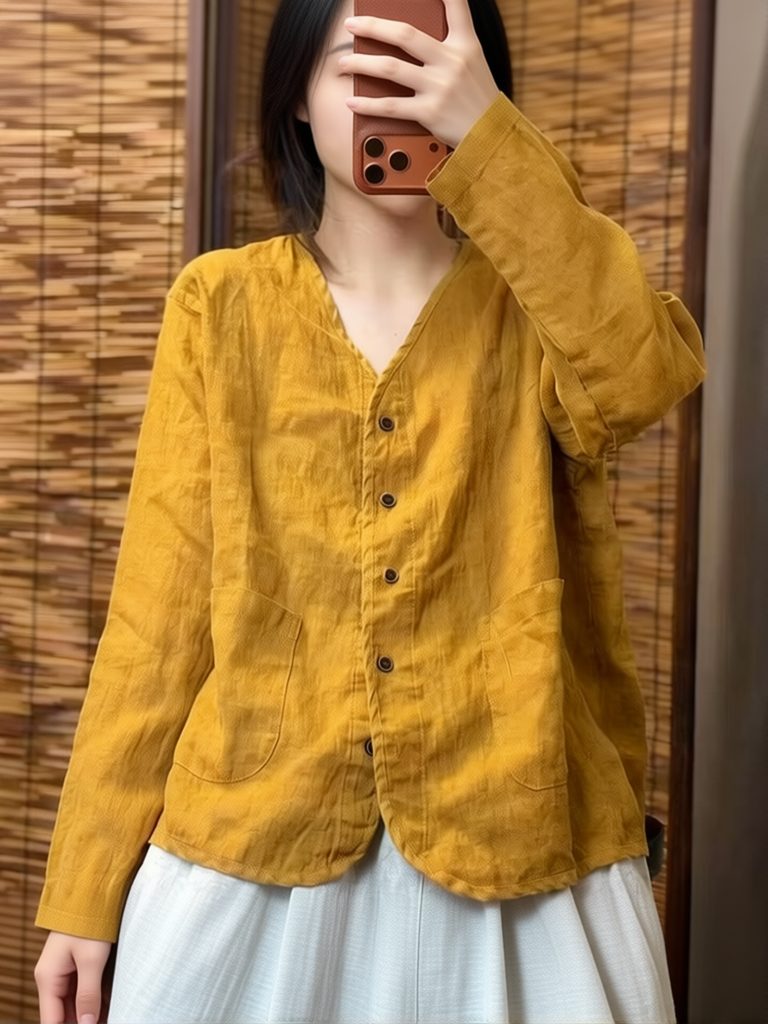 Estetyczna etniczna koszula da – Crop Blouse Linen recenzja i cena