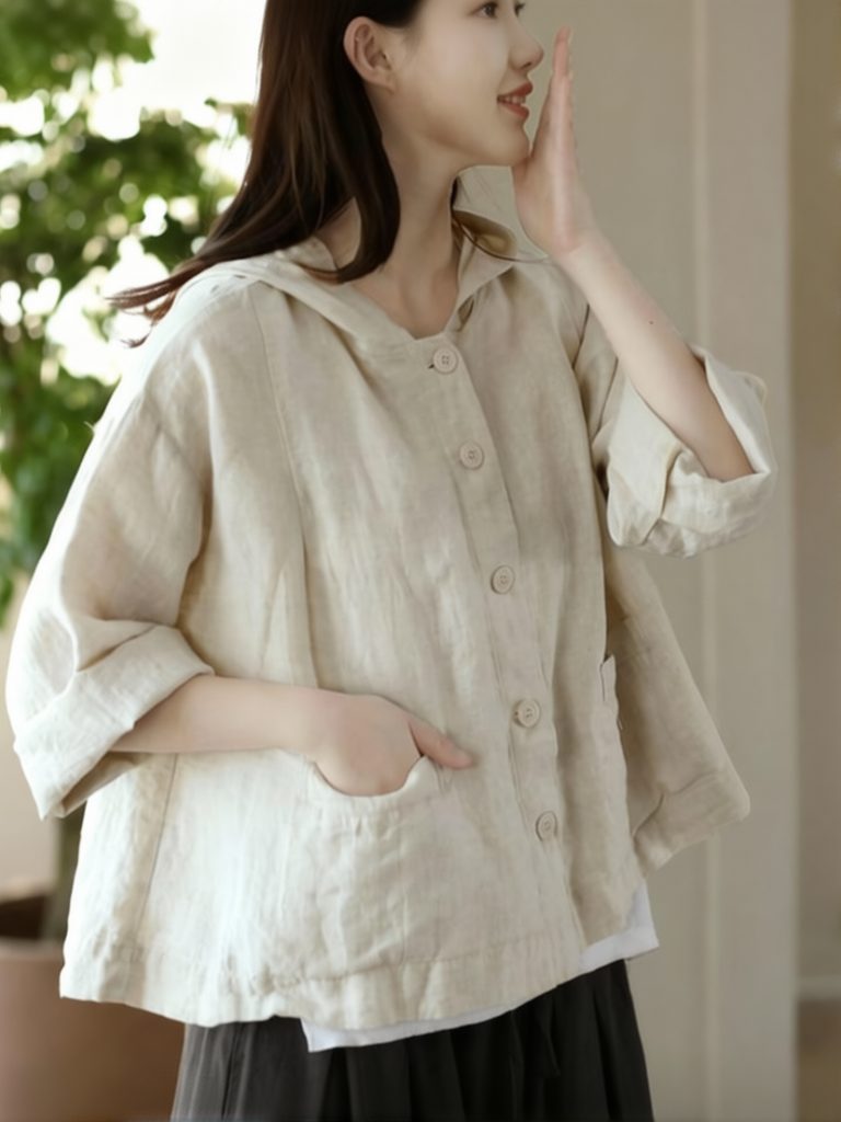 Vintage bawełniana lniana kosz – Crop Blouse Linen recenzja i cena